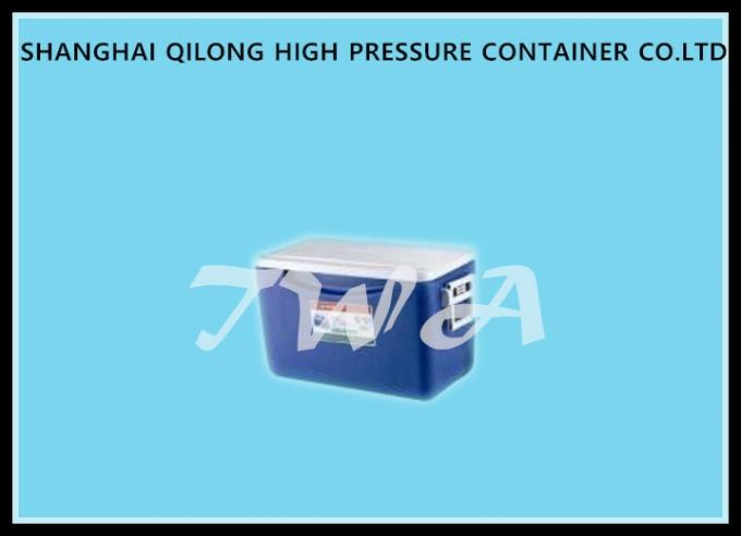 Caja cómoda 619×358×383 milímetro, caja más fresca que acampa del refrigerador del hielo de la manija con las ruedas