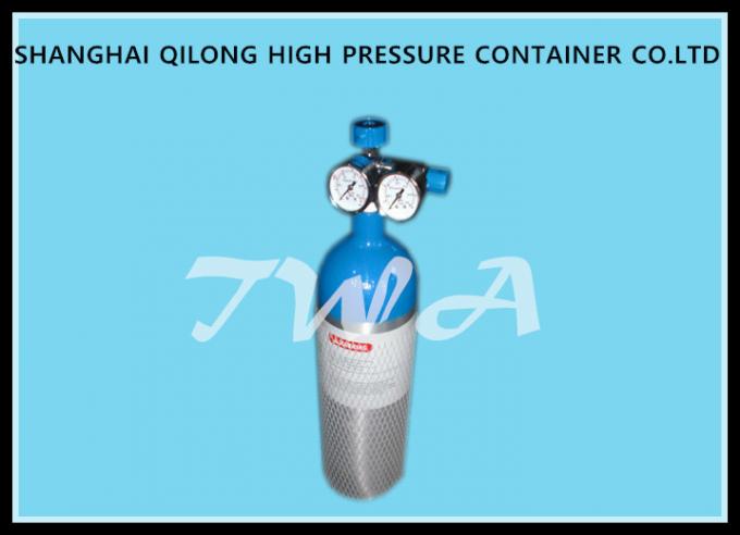 cilindro de gas de aluminio de alta presión 2.5L L el tanque de oxígeno médico