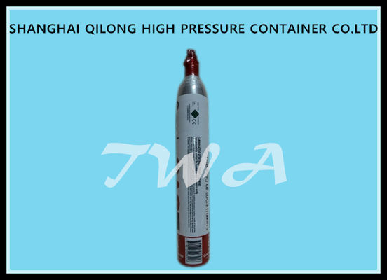 China Cilindro de gas de alta presión de la seguridad del PUNTO 0.85L del cilindro de gas de la aleación de aluminio para la bebida del CO2 del uso proveedor