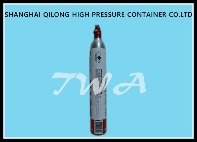 Cilindro de gas de alta presión de la seguridad del PUNTO 0.85L del cilindro de gas de la aleación de aluminio para la bebida del CO2 del uso